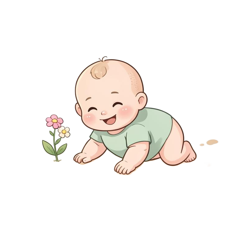 Soft illustration of babies growing at their own pace